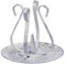 Kerzenhalter Eisen weiß/Silber Höhe 11 cm für Kerzen Ø 4-5 cm, Ideal für Taufkerzen, Kommunionkerzen