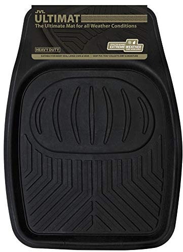 JVL Heavy Duty Lipped Universal Rubber Car Mat Mud Snow Floor Tray Ultimat