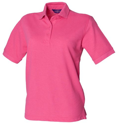 Henbury Womens/Ladies 65/35 Polo Shirt (XS) (Fuchsia)