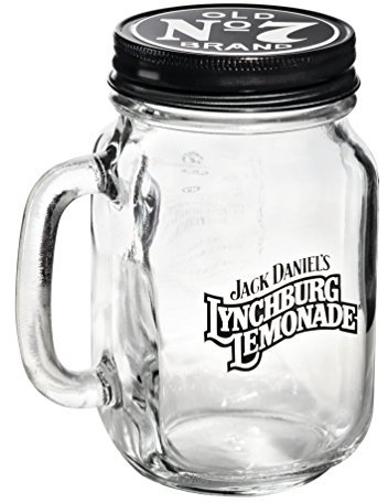 Jack Daniels Lynchburg Lemonade Glas mit Schraubdeckel und Henkel