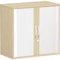 Gera Möbel Schranksystem Flex Querrollladenschrank, Holzdekor, Silber/ahorn, 80 x 42.5 x 79.8 cm