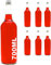 slkfactory 6 x Bouteilles vides en Verre 700 ML BOR 0.7 Litre l de