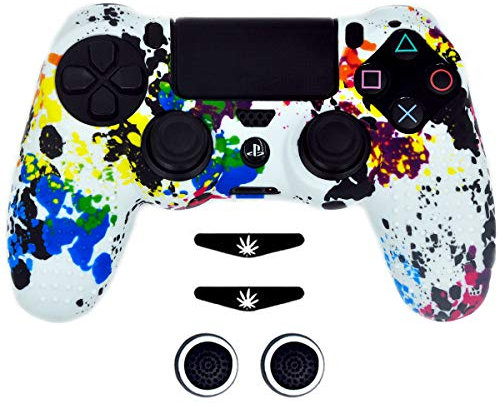Taifond Controller Housse de Protection en Silicone antidérapant Skins PS4/fin/Pro Controller coloré
