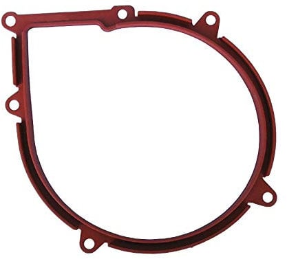 Easyricambi Guarnizione Anteriore aspiratore estrattore fumi di stufe a Pellet a 6 Fori in Gomma siliconica di Colore Rosso