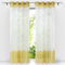 HongYa 1 Stück Bestickte Gardine Transparenter Voile Vorhang Ösenschal H/B 270/140 cm Sand