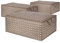 Compactor DAMAN BEIGE Set aus 3 Duvet-Aufbewahrungstaschen, 70x50x30 cm, Braun