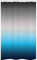 ABAKUHAUS Ombre Schmaler Duschvorhang, Abstrakte Farbwechsel Muster, Badezimmer Deko Set aus Stoff mit Haken, 120 x 180 cm, Grau und Blau