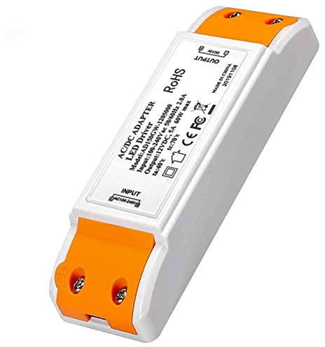 LED Trafo Transformator 1-60W 12V 5A Treiber Netzteil, Keine Mindestbelastung, Kein Flimmern, Kein Rauschen Für MR11 G4 MR16 GU5.3 Birnen Lichtstreifen
