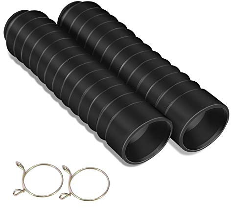 Soufflet de Fourche Moto, Cache-poussière de Fourche Avant de Moto, Guêtres de Couverture de Fourche en Caoutchouc Guêtres de Protection Contre Les Chocs 210.5mm X 42mm (Noir)