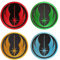 Jedi-Orden bestickter Aufnäher zum Aufbügeln, Kollektion 4 Stück (75 mm)