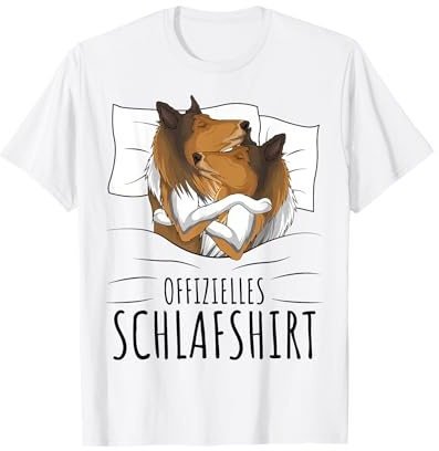 Offizielles Schlafshirt Collie Hund T-Shirt