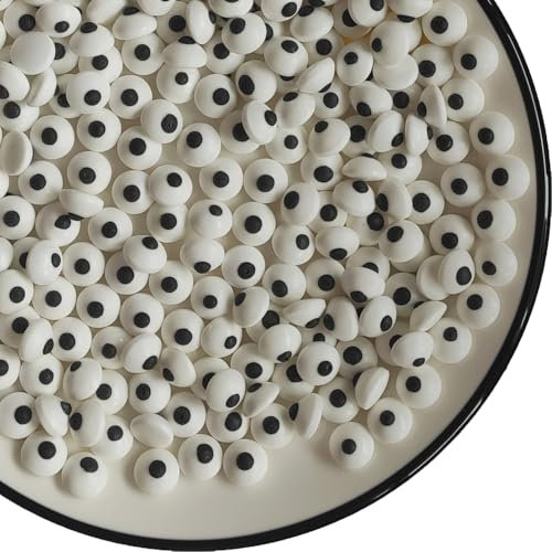 1cm Edible Candy Eyes Halloween Sprinkles | Cake Cupcake Toppers | Cookie Decorations | Dessert Sprinkle | Eyeball Candy Sprinkles for Christmas Daily Cake Decorating