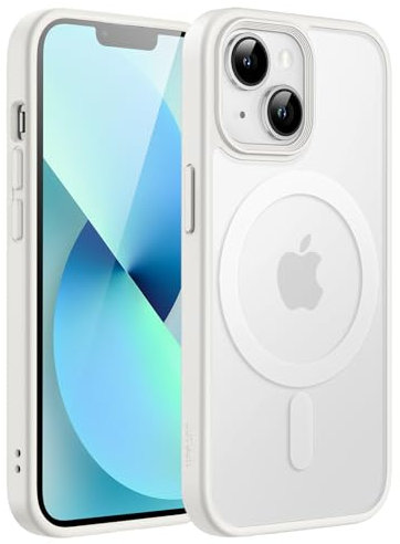 JETech Magnetisch Hülle für iPhone 13 Mini 5,4 Zoll Kompatibel mit MagSafe, Durchscheinende Matt Handyhülle Rückseite Dünn Stoßfest Schutzhülle (Polarstern)