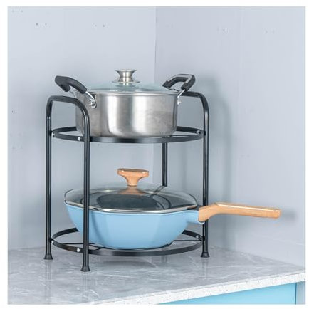 Soporte para sartenes de cocina, organizador de cacerolas, estante para cacerolas y ollas, soporte para sartenes y cacerolas, solución de almacenamiento de sartenes