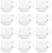LAV 12x Klar 90ml Cozy Stapelbare Espressotassen aus Glas - Kaffee Latté Tee Heiße Schokolade Macchiato Trinken Bechers Gläser Set mit Griff