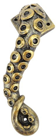 ZJchao Octopus Door Handle, Resin Vintage Bronze Cupboard Furniture Pull Heavy Duty Octopus Tentacle Door Handle with Unique Steampunk Aesthetics for Vintage Steampunk Style
