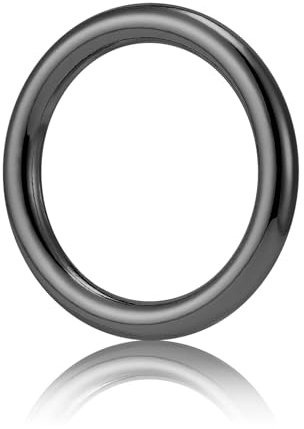 QIUTIMIY 15 Stück nahtlos verschweißte O-Ringe aus Metall, Mehrzweck-O-Ring-Beschläge für Hundehalsbänder, Makramee-Ringe,Pistolenschwarz,19 mm