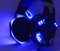 Kukumarche Gaming Headset with LED, 40mm Driver, Microphone, 2.2m Cable, Black-Blue