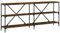 Table console en chêne fumé 180 x 30 x 75 cm – Matériau bois moderne et fer – Idéale pour le salon et le couloir – Élégante et durable