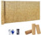 Premium Canisse Brise Vue en Roseau Nature, Clôtureen Roseaux, Rouleaux De Bambou Jardin Décoratifs 30cm 50cm 60cm 180cm Hoch, pour Exterieur, Terrasse, Balcon, Restaurant(Natural Black Thread)