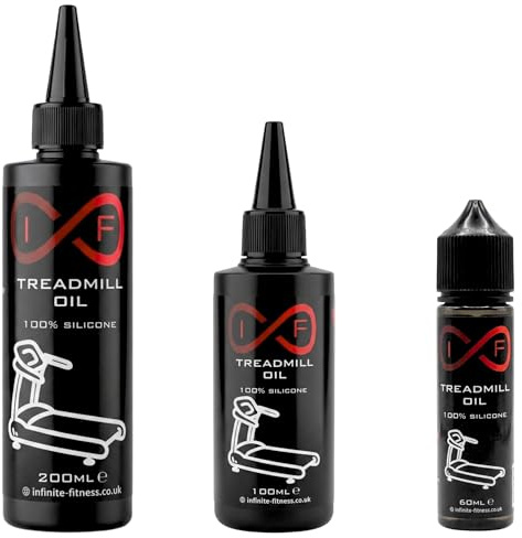 Infinite Fitness 100% Pure Silicone Oil Premium Treadmill Lubricant With Long Applicator Non-Toxic Odourless High Temp Resistant Noise Reduction Fitness Equipment Lubrication (60ml)