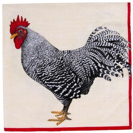 Caspari Entertaining with, Servietten aus Papier mit Hahn-Motiv (20 Stck.)