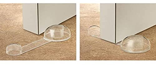 INOFIX 2760B123 - Retenedor de Puerta Flexible y Adhesivo, Transparente, 27 x 40 x 108 mm