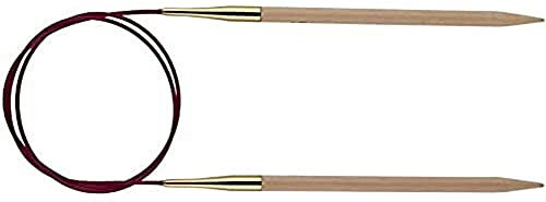 KnitPro Basix Birch Rundstricknadel, 40 cm Länge x 4.50 mm Stärken, Braun