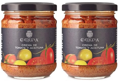 La chinata paté de tomates y aceitunas – fina para pasteles de tomates, aceitunas y aceite de oliva, 2 unidades (2 x 180 g)