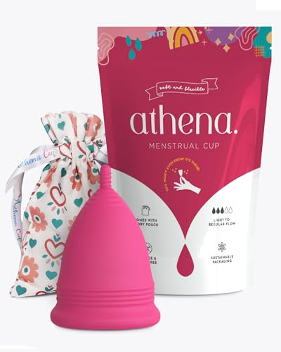 Menstruationstasse Größe 2 für normale bis starke Blutung - 12 Stunden Schutz - wiederverwendbarer Menstruationsbecher - Menstruations Cup (Modell 2, pink) von ATHENA Cup