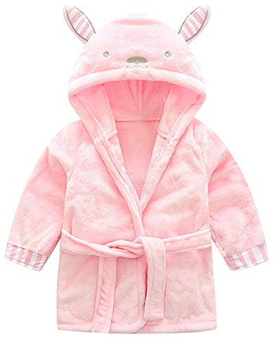 sunnymi 1-5 Jahre Baby Mädchen Kinder Bademantel Cartoon Tiere Mit Kapuze Handtuch Pyjamas Kleidung