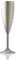 Personalised Virtually Unbreakable White Polycarbonate Champagne Flute - Any Name Multiple Colours Available - Glitter Gold