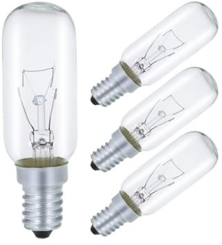 UTP 4 X T25 40W Cooker Hood Bulb, E14 SES 220V-240V 380LM 2700K Warm White Incandescent Bulbs for Extractor Fan, Sewing Machinem, Cooker Hood, Oven Bulbs - Energy Class G