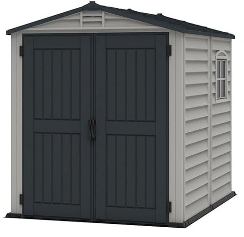 Gartenhaus aus PVC Storemate Plus 187 x 190 cm Farbe Hellgrau und Dunkelgrau