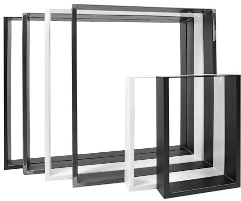 Natural Goods Berlin 2X Tisch-KUFEN | Einfache Montage | Tisch-Beine aus Metall in Schwarz | Ideal für DIY-Projekte wie Esstisch, Schreibtisch, Couchtisch, Bank | Tisch-Gestell 100x72 cm