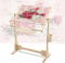 Ejoyous Verstellbarer Stickrahmen Ständer, 360° Drehbar Stickständer aus Kiefer und PVC Seidenmalerei Mit Stickrahmen für Sticken und Nadelarbeiten 110x46x80cm