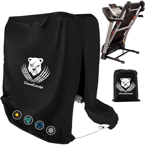 ClawsCover Laufbandabdeckung, wasserdicht, staubdicht, Laufmaschinenabdeckung, Trainingsgerät, Schutz mit winddichtem Kordelzug und Lüftungsschlitzen, für Zuhause, Fitnessstudio, drinnen und draußen