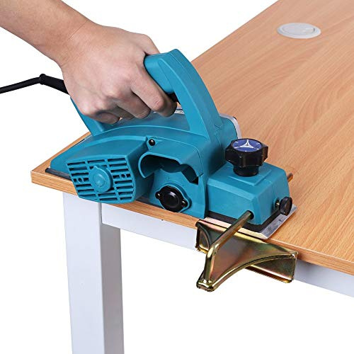 Ausla Electric Hand Planer, 220V 800W 13000-16000RPM Portable Adjustable Electric Wood Planer with Self-Locking Switch, 3.31inch Planer Blade Diameter, Woodworking Tool