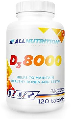 ALLNUTRITION D3 8000 Vitamin D Complex - Vitamin D Tablets – Vegetarian Supplements – Vitamins for Women & Men – Immune System Booster – Vitamin D and Calcium – 120 Tabs