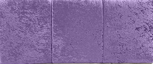 Affordable Luxury 20 Alton Headboard in Crushed Velvet Fabric, for Divan Beds, Bedroom and Hotel Furniture… (Purple, Kingsize - 5FT)