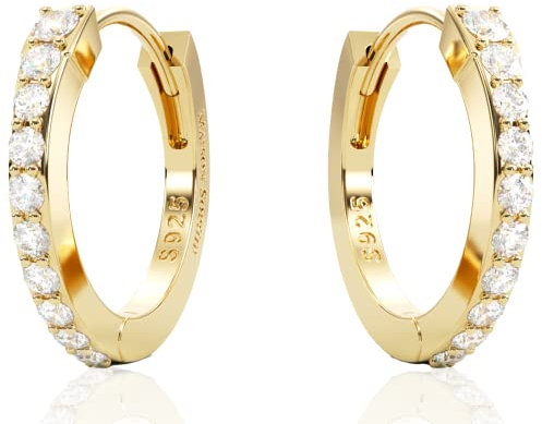 Maison Sophie ® Ohrringe Silber 925 Creolen Gold, Silber, Rosé | Wasserfester Schmuck Damen | Mehrfach vergoldet mit 18k für lange Haltbarkeit | Recyceltes Silber | Edles Geschenk