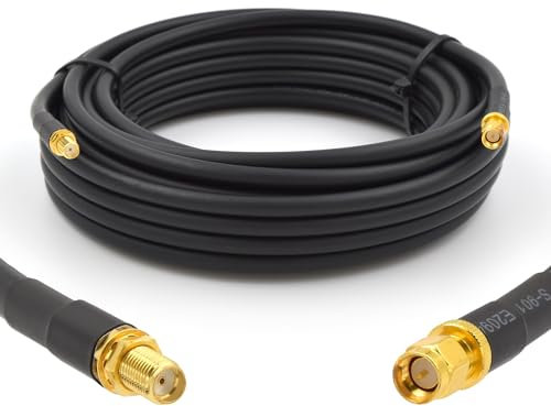 SMA Stecker auf SMA Buchse Koaxialkabel 30cm — 50ohm 5D-FB Ø7.5mm Verlängerung Ultra Low Loss antennenkabel — WiFi RF Antenne GSM 3G 4G LTE 5G Router Signalverstärker Lora Ham CB Funk
