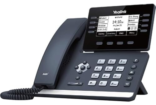 Yealink IP Phone T53 Wired/Wireless Wired DECT Bluetooth Wall Mountable Desk Phone Classic Grey
