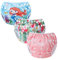 Codkkre Pañales para Nadar para Bebés Bañador Pañal Reutilizable Bañador para Piscinas 3PCS Ajustable y Lavable niño niña talla 0-36 meses(Flamenco+Flor+Sirena)