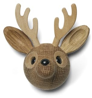 Spring Copenhagen Magnetic Spirit - Fröhlicher Waldtier-Magnet | Holzfigur | Kühlschrank- und Pinnwandmagnet | Holz (FSC-Eiche, Ahorn) | Holzfigurinen Kollektion | Design von Chresten Sommer