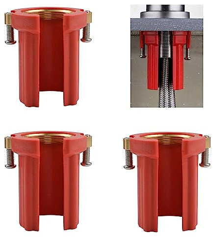 UFURMATE Wasserhahn Befestigungsmutter, 3 Stück ABS Wasserhahn Sicherungsmuttern Küchenarmatur Befestigungsmuttern Wasserhahn Anti-Lockerungsmutter Wasserhahn Kontermuttern für Küche (rot)