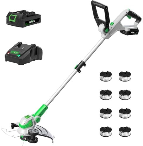 SOYUS Weed Wacker Désherbeur électrique sans fil 30,5 cm 20 V alimenté par batterie