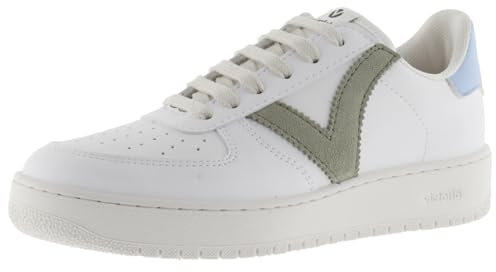 victoria Low-Top Unisex Madrid Leder-Effekt & Kontrast-Farbigeteile 1258201 für Erwachsene Jade 40