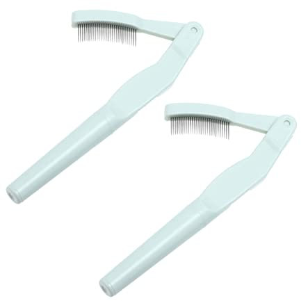 Housoutil 2stücke Faltbarer Wimpernkamm Für Frauen Wimpernformungskamm Mit Dichten Borsten Wimpern-schönheitskamm Material Tragbar Und Praktisch Für Täglichen Gebrauch