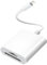 SD Card Reader for iPhone/iPad, Lightning to SD Card Camera Reader Memory Card Reader Trail Camera Viewer SD Card Adapter for iPhone14/13/12/11/XS/XR/X/8/7/iPad,Plug and Play (White-Dual Port)